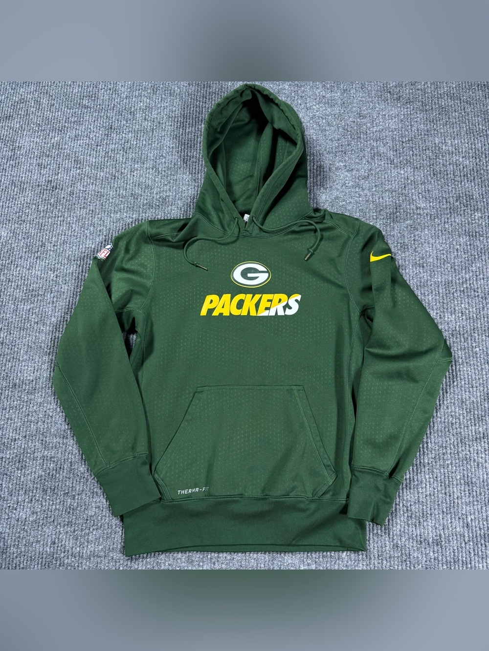 Nike Green Bay Packers Sweatshirt Men’s Small Hoodie Therma Fit Green NFL